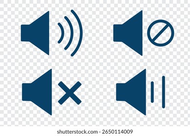 Mute Speaker Icon vector art design. Sound icon. Volume mute sign. Audio speaker mute volume vector set. Speaker icon vector design.