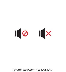 Mute Speaker Icon Vector. No Sound Symbol Images