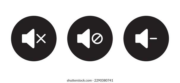 Mute speaker icon vector. Silent, volume off concept