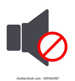 Mute speaker sign