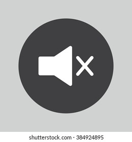 Mute speaker sign icon. Sound button.