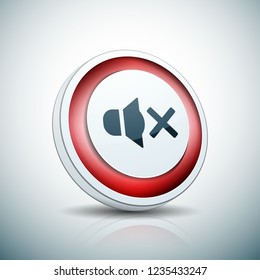Mute Speaker sound button illustration