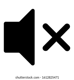 mute Speaker vector icon illustration sign