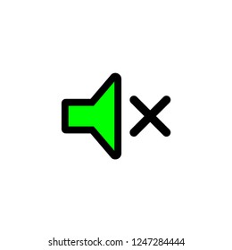 Mute speaker vector illustration