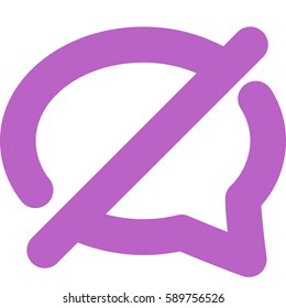 Mute Speech Oval Bubble