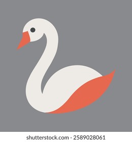 Mute swan icon vector illustration for designing