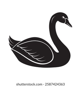  Mute swan silhouette - the national symbol of Denmark