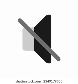 Silenciar símbolo. Icono vectorial moderno, directo para un botón de altavoz de volumen en un sitio web o aplicación móvil. una imagen vectorial