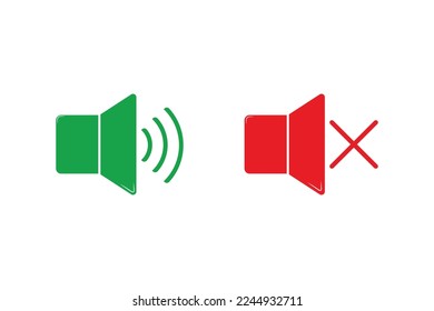 Mute Unmute icon vector design.