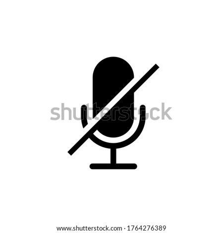 mute vector audio microphone icon on eps 10
