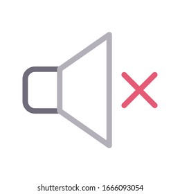 icono de línea de color de vector silencioso 