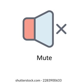 Silenciar los iconos del contorno de relleno vectorial. Material gráfico simple