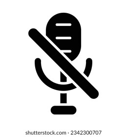 Mute Vector Glyph Icon For Personal And Commercial Use.
