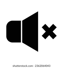 Mute Vector Glyph Icon For Personal And Commercial Use.
