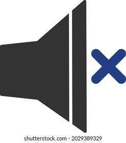 Mute Vector Glyph Two Color
