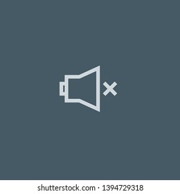 Mute vector icon. Mute concept stroke symbol design. Thin graphic elements vector illustration, outline pattern for your web site design, logo, UI. EPS 10.