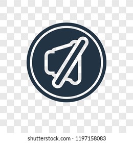Mute vector icon isolated on transparent background, Mute transparency logo concept