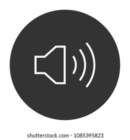 mute vector icon, loudspeaker sign