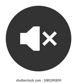 mute vector icon, loudspeaker sign