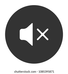 mute vector icon, loudspeaker sign