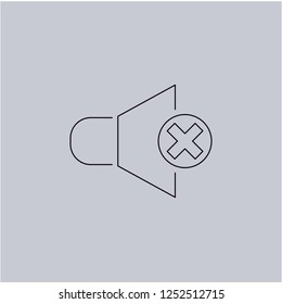 Mute vector icon. Modern, simple, isolated, flat best quality icon for web site designs or mobile apps. Vector illustration.