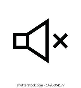 Mute vector icon. Mute sign icon. Linear style sign for mobile concept and web design. Mute symbol logo illustration. vector graphics - Vector.
