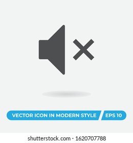 Mute vector icon, simple sign for web site and mobile app.