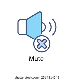 Mute Vector icon stock illustration