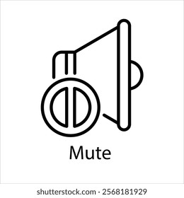 Mute Vector icon stock illustration