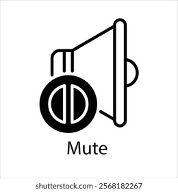 Mute Vector icon stock illustration