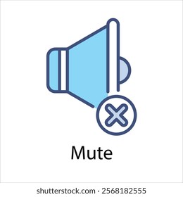 Mute Vector icon stock illustration