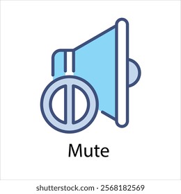 Mute Vector icon stock illustration