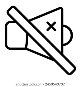 Mute Vector Line Icon design