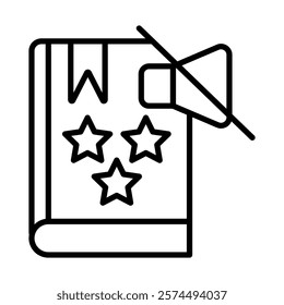 Mute Vector Line Icon Design