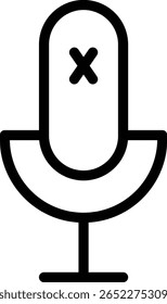 Desativar o design de ícone de linha de vetor