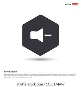 Mute volume Icon Hexa White Background icon template - Free vector icon