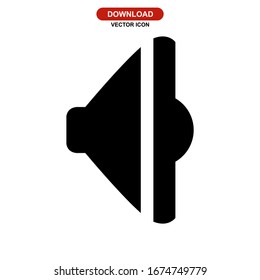 Icono de volumen silencioso o logotipo símbolo de signo aislado ilustración vectorial - iconos vectoriales de estilo negro de alta calidad
