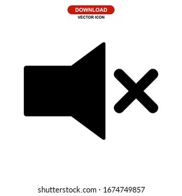 mute volume icon or logo isolated sign symbol vector illustration - high quality black style vector icons
