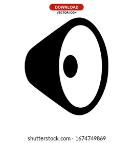 Lautstärkesymbol oder Logo einzeln auf Zeichensymbolen Vektorillustration - hochwertige Vektorsymbole mit schwarzem Hintergrund
