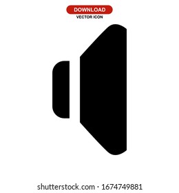Icono de volumen silencioso o logotipo símbolo de signo aislado ilustración vectorial - iconos vectoriales de estilo negro de alta calidad
