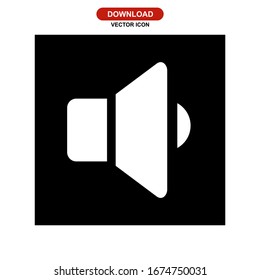 Icono de volumen silencioso o logotipo símbolo de signo aislado ilustración vectorial - iconos vectoriales de estilo negro de alta calidad
