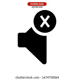 mute volume icon or logo isolated sign symbol vector illustration - high quality black style vector icons
