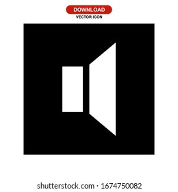Icono de volumen silencioso o logotipo símbolo de signo aislado ilustración vectorial - iconos vectoriales de estilo negro de alta calidad

