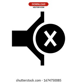 mute volume icon or logo isolated sign symbol vector illustration - high quality black style vector icons
