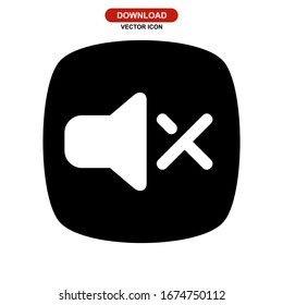 mute volume icon or logo isolated sign symbol vector illustration - high quality black style vector icons
