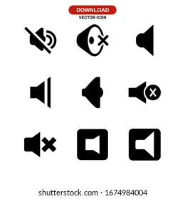 mute volume icon or logo isolated sign symbol vector illustration - Collection of high quality black style vector icons
