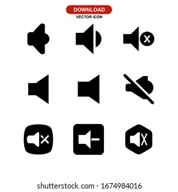 mute volume icon or logo isolated sign symbol vector illustration - Collection of high quality black style vector icons
