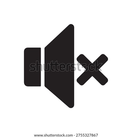 Mute Volume Icon Sound Off Speaker Symbol in Rounded Square