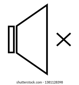 mute volume speaker icon vector