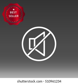 Mute Volume Speaker Vector Icon Illustration